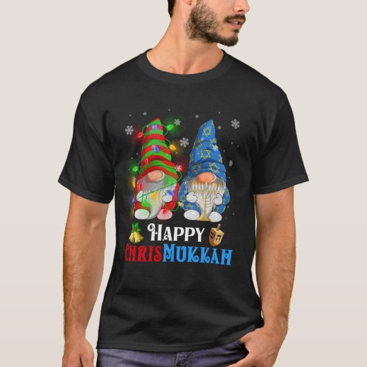 ハッピークリスムカ格言クリスマスハヌカ Tシャツ (正面)
