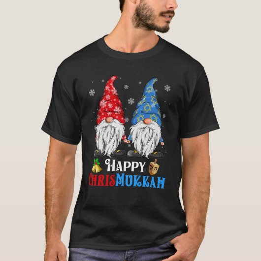 ハッピークリスムカ格言クリスマスハヌカ Tシャツ (正面)