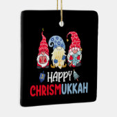 ハッピークリスムカ格言ハヌッカメリークリスマス セラミックオーナメント (右)