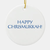ハッピークリスムカ白クリスマスユダヤ祭 セラミックオーナメント (正面)