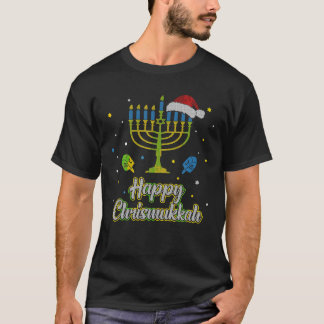 ハッピークリスムッカ醜いハヌッカセーターのクリスマス Tシャツ