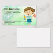 ハッピークリーニングレディ | ホームクリーニングサービス 名刺 (正面/裏面)