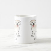 ハッピークリームゴールデンレトリバーマンガードッグ名 コーヒーマグカップ (中央)