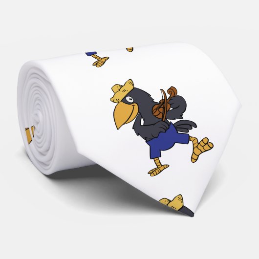 ハッピークロウ遊ズのバイオリン |背景の色の選択 ネクタイ (ロール)