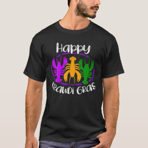 ハッピークロディグラスクロフィッシュロブスターマルディ Tシャツ