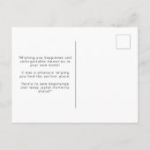 ハッピークロージングデー不動産仲介業者ミニマルパーソナライズされたリスト ポストカード (裏面)