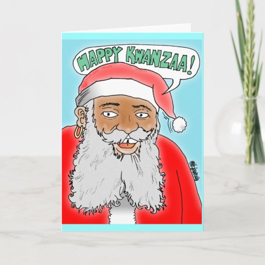 ハッピークワンザのクリスマスカード シーズンカード (正面)