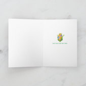 ハッピークワンザァ フォト クリスマス カード モダン ファン (内部)