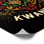 ハッピークワンザアピースウィズラブクワンザアアフリカンアメル ポスター (角)