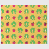 ハッピークワンザキナーラ（ユダヤ教）メノラーセブンホリデーパターン ラッピングペーパー (フラット)