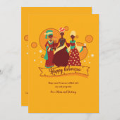 ハッピークワンザグリーティングカード シーズンカード (正面/裏面)