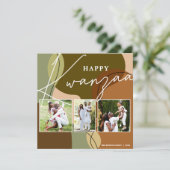 ハッピークワンザフォト3コラージホリデーカード シーズンカード (スタンド正面)