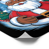 ハッピークワンザメリークリスマスアフリカンホイ ポスター (角)