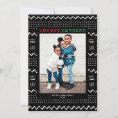 ハッピークワンザモダンムッドクロス柄の写真 シーズンカード (正面)