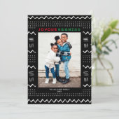 ハッピークワンザモダンムッドクロス柄の写真 シーズンカード (スタンド正面)