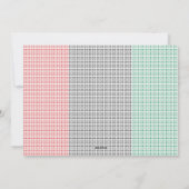 ハッピークワンザモダンーグリッドパターンフォトカード シーズンカード (裏面)