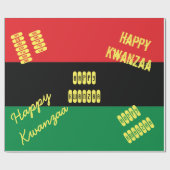 ハッピークワンザラバーグユニアフロアメリカン国旗 ラッピングペーパー (フラット)