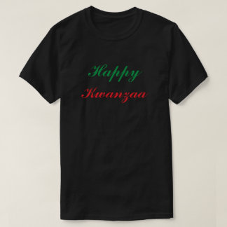 ハッピークワンザレッドグリーンブラックカスタム Tシャツ