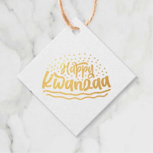 ハッピークワンザ金ゴールド フェイバータグ (正面)