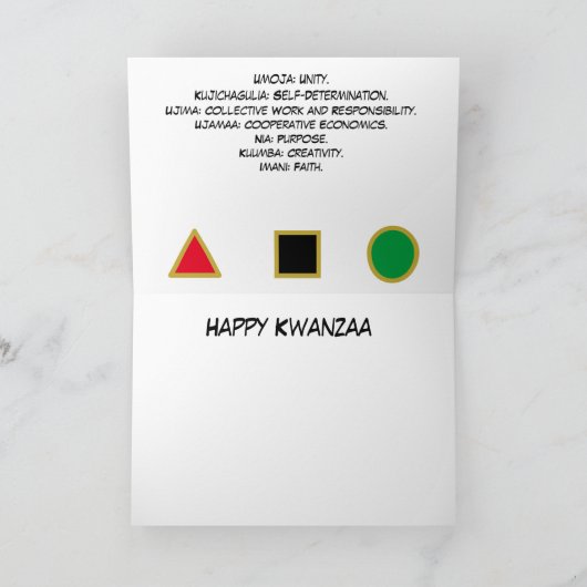 ハッピークワンザ カード (内部)