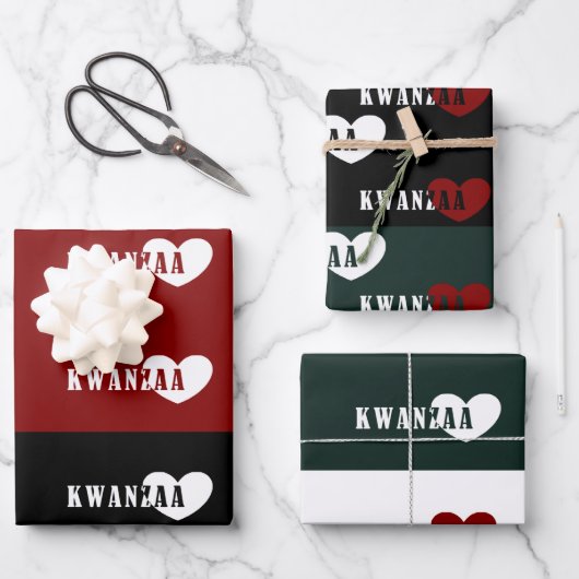 ハッピークワンザ ラッピングペーパーシート (正面)