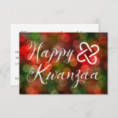 ハッピークワンザ《写真》ぼけ味ウモジャライト 招待状 (正面/裏面)