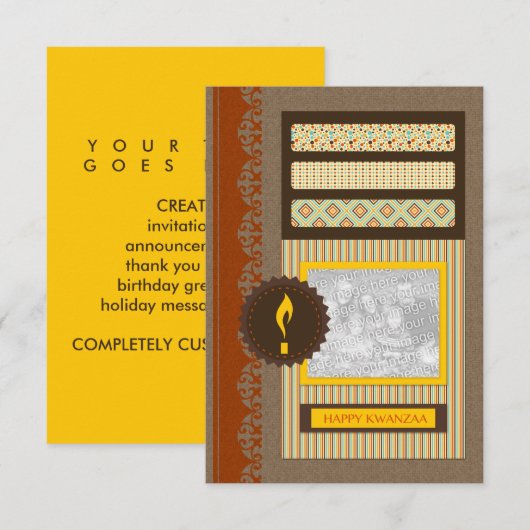 ハッピークワンザ 招待状 (正面/裏面)