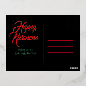 ハッピークワンザ 箔シーズンポストカード (裏面)