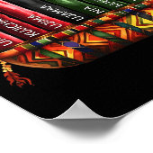 ハッピークワンツァーキナーラキャンドルKの7つの原則 ポスター (角)