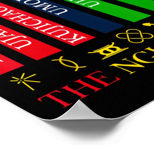 ハッピークワンツァーキナーラキャンドルKの7つの原則 ポスター (角)