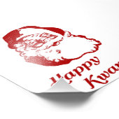 ハッピークワンツァークリスマスサンタクロース フォトプリント            (角)