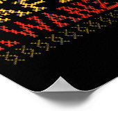 ハッピークワンツァークリスマスブラック伝統ホリデーメン ポスター (角)