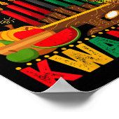 ハッピークワンツァーメンウィメンズクワンツァーキナーラロウソク7 Pr ポスター (角)