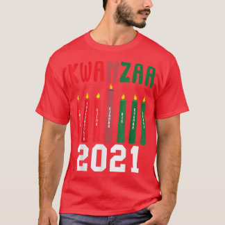 ハッピークワ祝ンザアの黒人アメリカT Tシャツ
