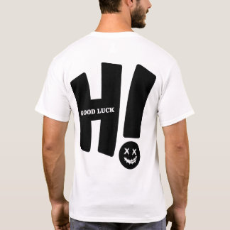 ハッピーグッドラックTシャツ - 面白いスマイリーフェイスグラフィック Tシャツ