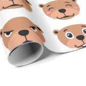 ハッピーグラウンドグスデイ可愛い絵文字かわいい ラッピングペーパー (ロールコーナー)