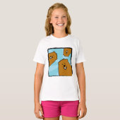ハッピーグラウンドホグとスマイルTシャツ Tシャツ (正面フル)
