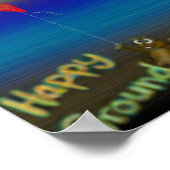 ハッピーグラウンドホグデイプリント ポスター (角)