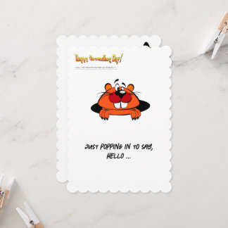 ハッピーグラウンドホッグの日はがき 招待状