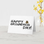 ハッピーグラウンドホッグの日！ カード (黄色い花)