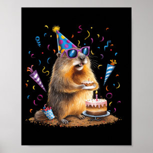 ハッピーグラウンドホッグデー 2月12日 グラウンドホッグ 誕生日 ポスター