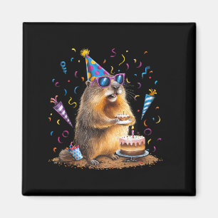 ハッピーグラウンドホッグデー 2月12日 グラウンドホッグ 誕生日 マグネット