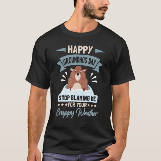 ハッピーグラウンドホッグデー Tシャツ (正面)