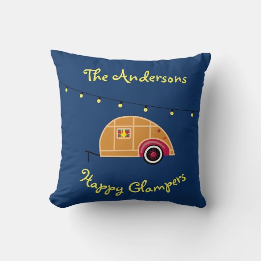 ハッピーグラムパーウディヴィンテージティアドロップトレーラー クッション (正面)