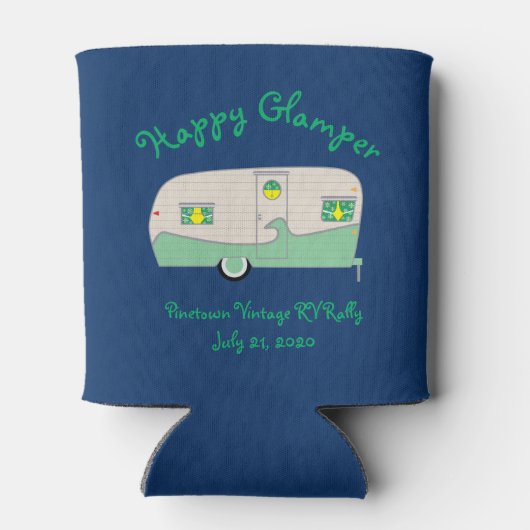 ハッピーグラムパーミントグリーンヴィンテージ缶ハムトレーラー 缶クーラー (裏面)