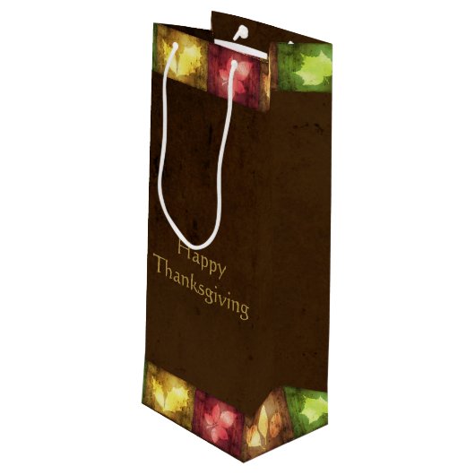 ハッピーグランジ感謝祭葉の数 ワインギフトバッグ (裏面アングル)