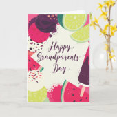 ハッピーグランドペアレンツデースイートフルーツ&トリーツ カード (黄色い花)
