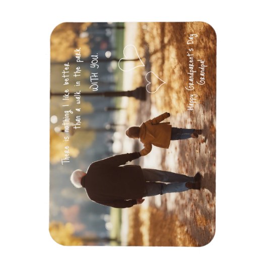 ハッピーグランドペアレントの日グランドパウォークインザパーク マグネット (縦)