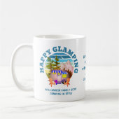 ハッピーグランプ名前をカスタムするファミリーキャンピングトリップ コーヒーマグカップ (左)