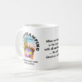 ハッピーグランプ名前をカスタムするファミリーキャンピングトリップ コーヒーマグカップ (正面左)